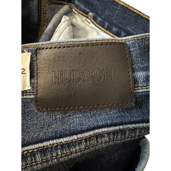 Hudson Blake Slim Straight Jeans Men’s 32X34 Medium Wash w Fading Designer - Picture 8 of 10